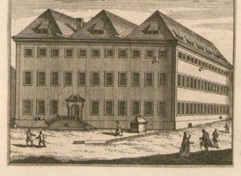 Das Waisenhaus von Zittau, in dem Gottfried Silbermann logierte (aus dem Journal)